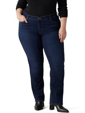 NEW - Levi’s Plus Size 22W Classic Stretch Mid Rise Straight Leg Jeans Dark Wash